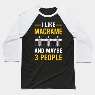 3 People Macrame Baseball T-Shirt